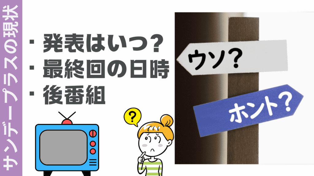 サンデープラスが終了