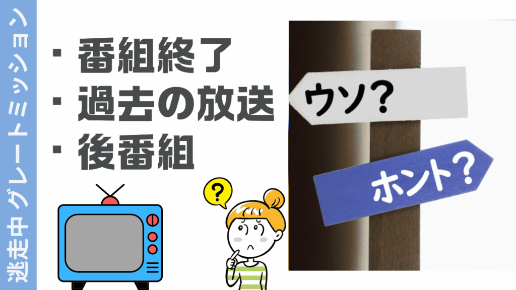 逃走中グレートミッションの現状