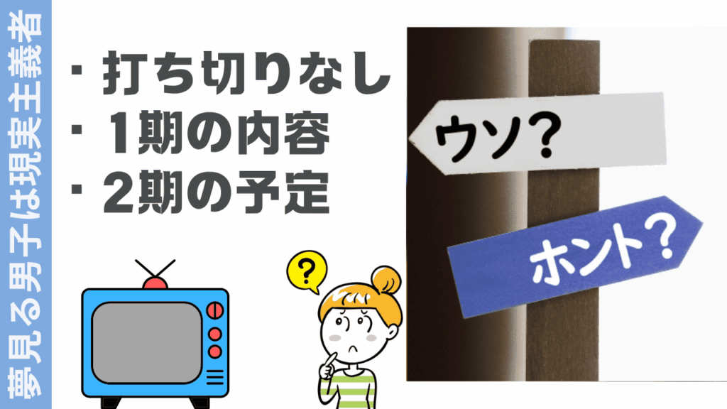 夢見る男子は現実主義者の現状